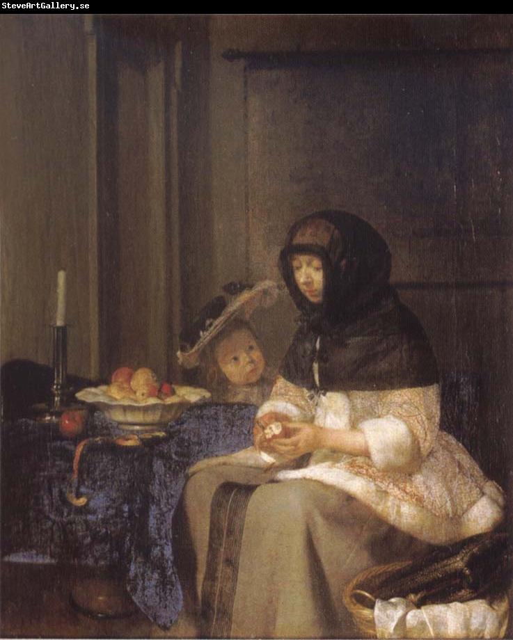 Gerard Ter Borch Woman peeling an apple